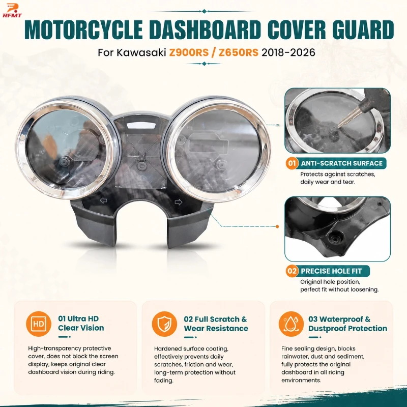 Image of Motorrad-Armaturenbrett Tachometer Instrumentenabdeckung Gehäuse für Kawasaki Z900RS Z650RS 2018-2026 Zubehör 2019 2020 2021
