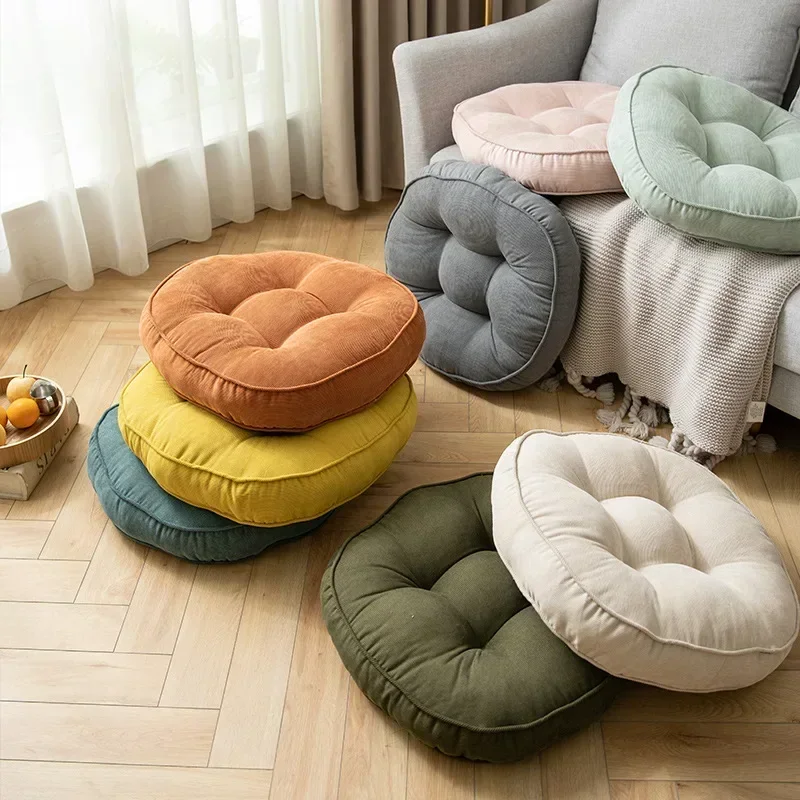 Round Floor Sofa Cushion with Sturdy Handle Super Soft Thick Round Balcony Pad Floor Seating Cushion Home Supplies