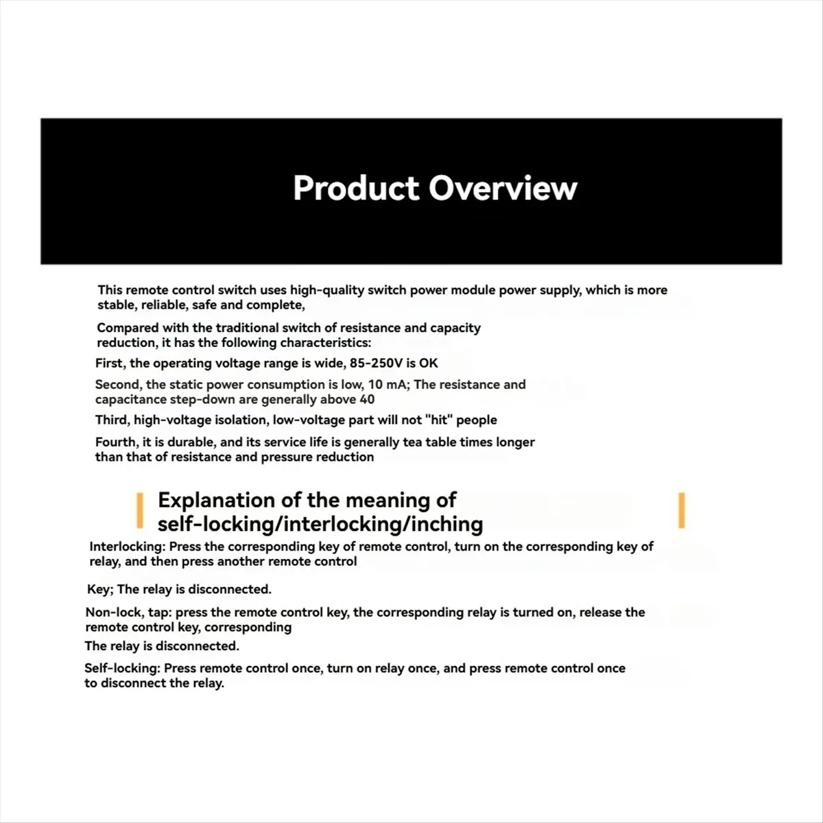 B21B 433MHz Universal Wireless Remote Control Switch AC220V Relay Module and 1000m Transmitter for Light/Garage Gate/Motor