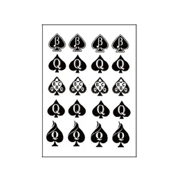 Poker Spades Q Waterproof Temporary Patch Spades BBC Spades Lock Sexy Thighs and Chest Anti Sweat Tattoo Patch