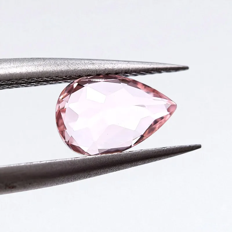 مختبر نمت الياقوت الكمثرى شكل مورغان الوردي اللون VVS1 DIY بها بنفسك مواد صنع المجوهرات اختيار السحر الأحجار الكريمة شهادة