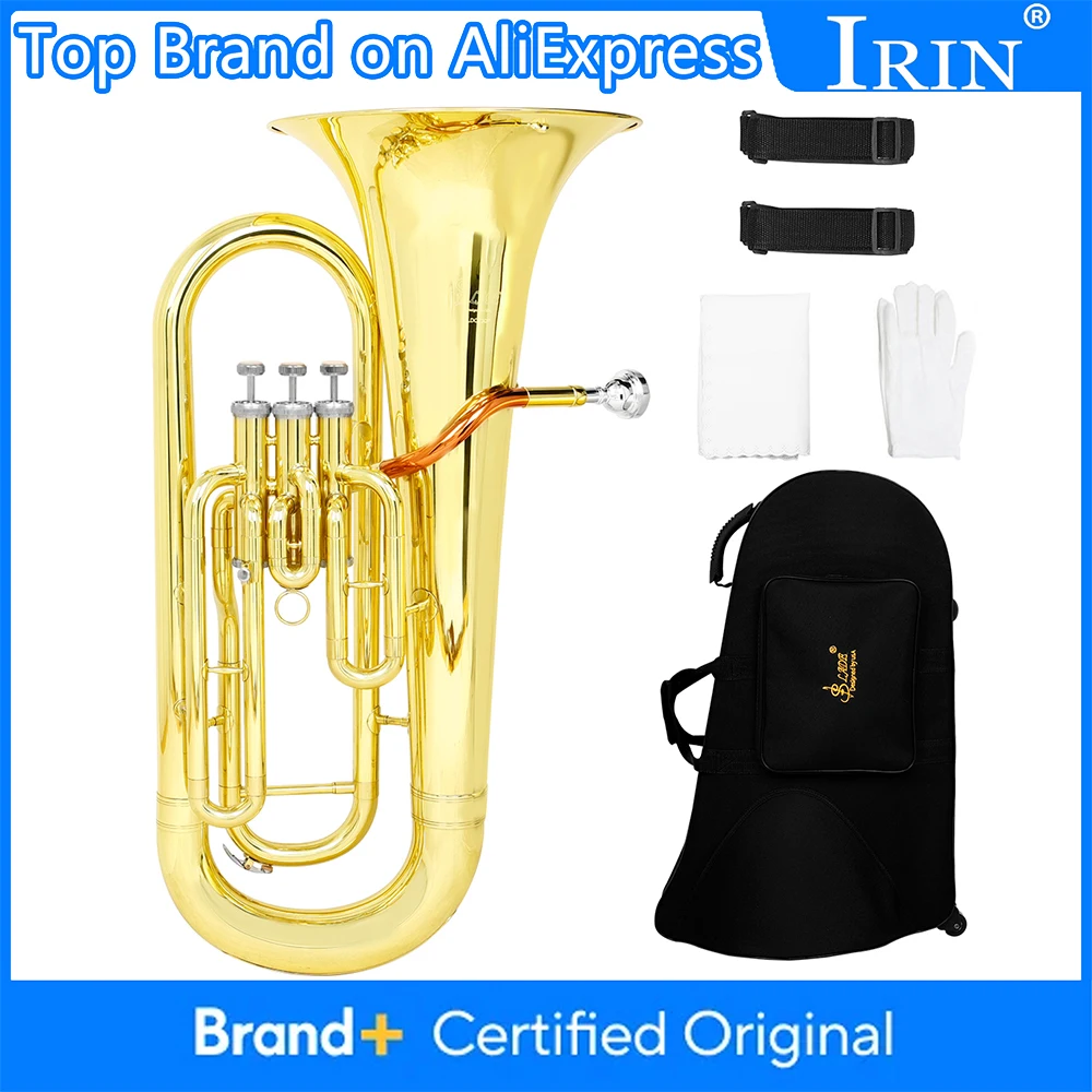 

SLADE Bb плоский эуфонический латунный корпус трубки, 3-клавишный вертикальный ключ, баритон, рог, набор басовых инструментов, детали с задними ремнями корпуса