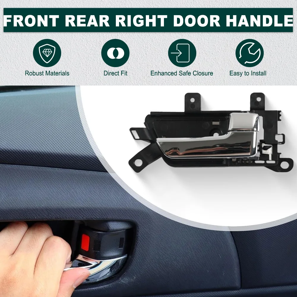 Car Interior Inside Door Handle Front Rear Left Right Black Chrome For Kia Borrego Mohave 2007-2015 82610-2J010, 82620-2J010