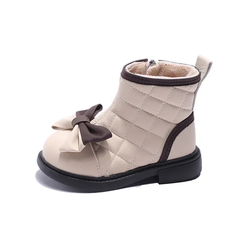 بوتاس بارا نينا موضة أحذية الفتيات 2025 خريف جديد فراشة الأميرة أحذية لينة وحيد المخملية حذاء الطفل تنوعا فتاة الأحذية