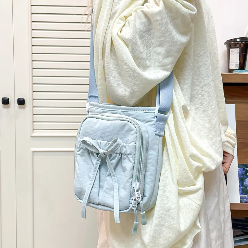 New Lightweight Crossbody Phone Bag for Women Outdoor Sports Cycling Bag Water Bottle Holder Travel Bag  Knot Design