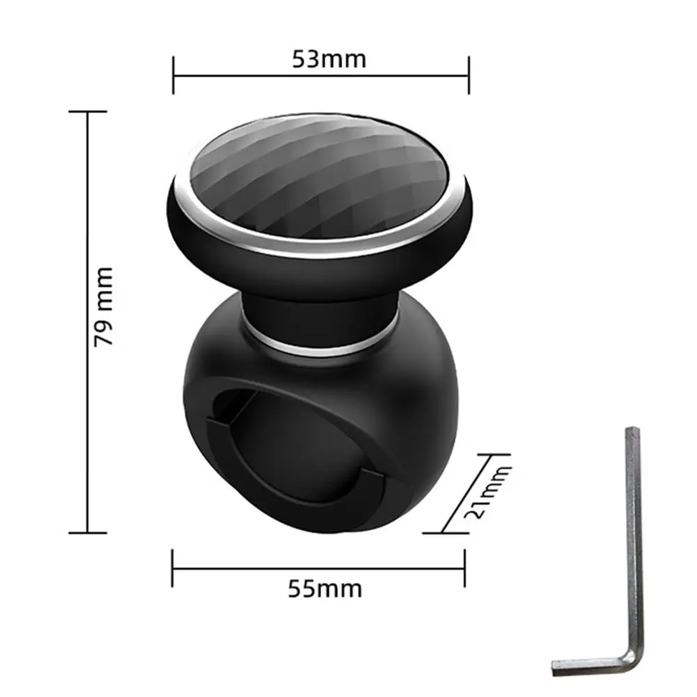 Araba Direksiyon Topuzu Spinner 360 Derece Dönme Direksiyon Yardım Topu 7*5*5 cm Araba Direksiyon Yardım Topu + 1 * Anahtar