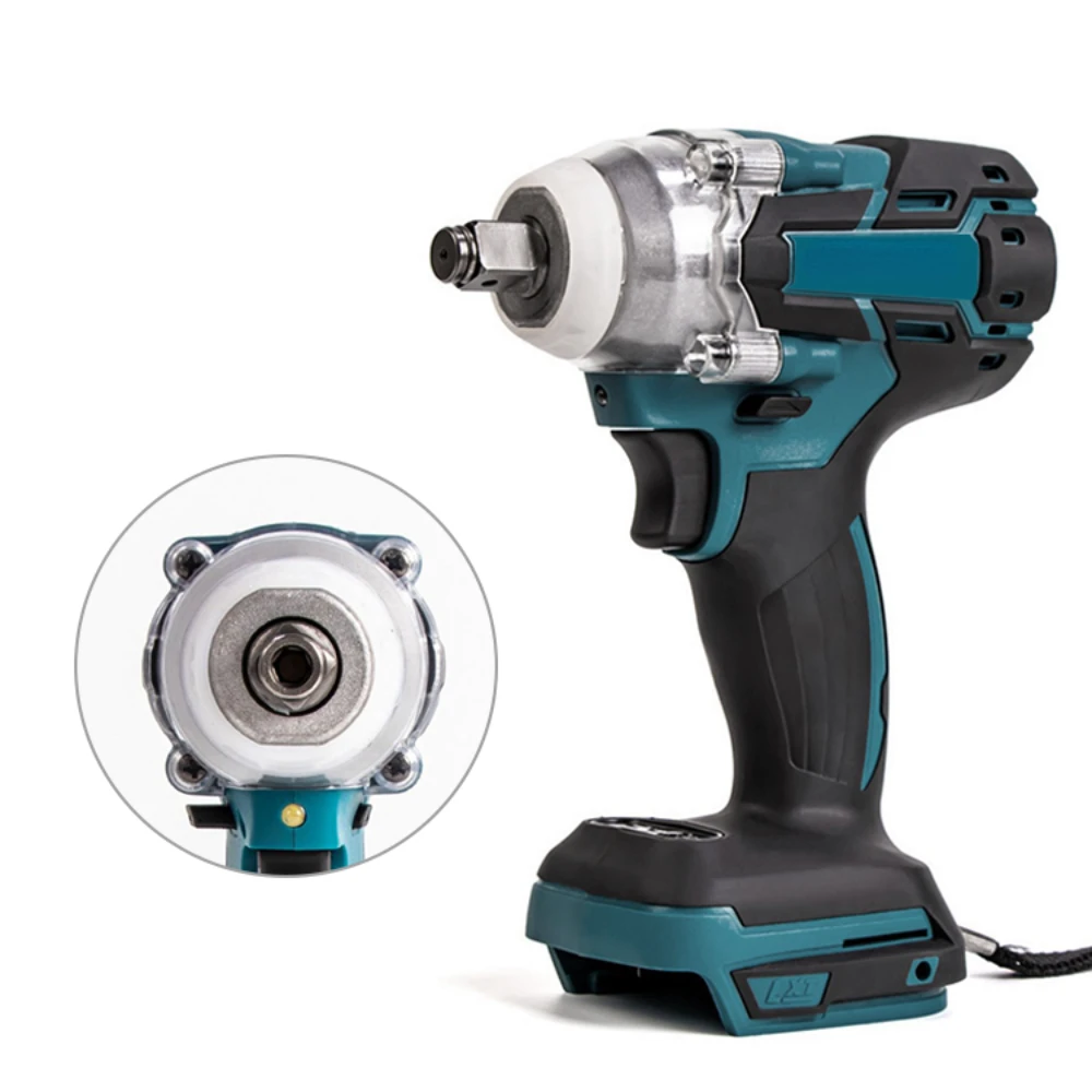 Electric Impact Wrench Cordless Brushless Electric Wrench LED 1/2 inch Screwdriver Power Tools Compatible Makita 18V Battery