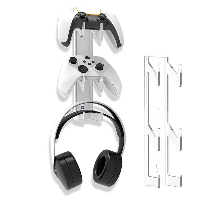 2-Tier Headphone Holder Controller Headset Holder Universal Game Controller Headset Holder Stand For Controller Stand