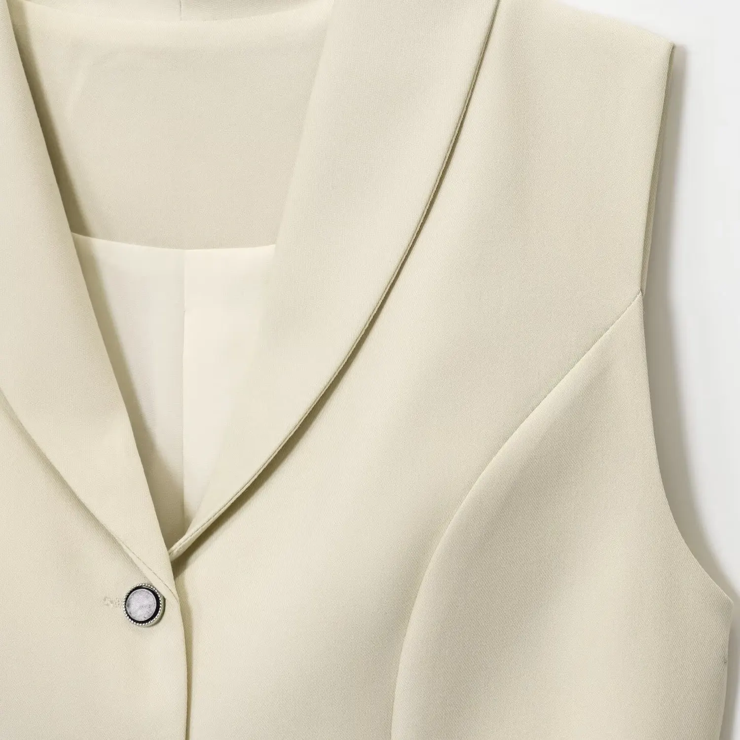 

Topenomi Elegant Suit Vest Women Autumn Winter Vintage Lapel Sleeveless Waist Coats Simple Fashion Slim Fit Waistcoat Crop Top