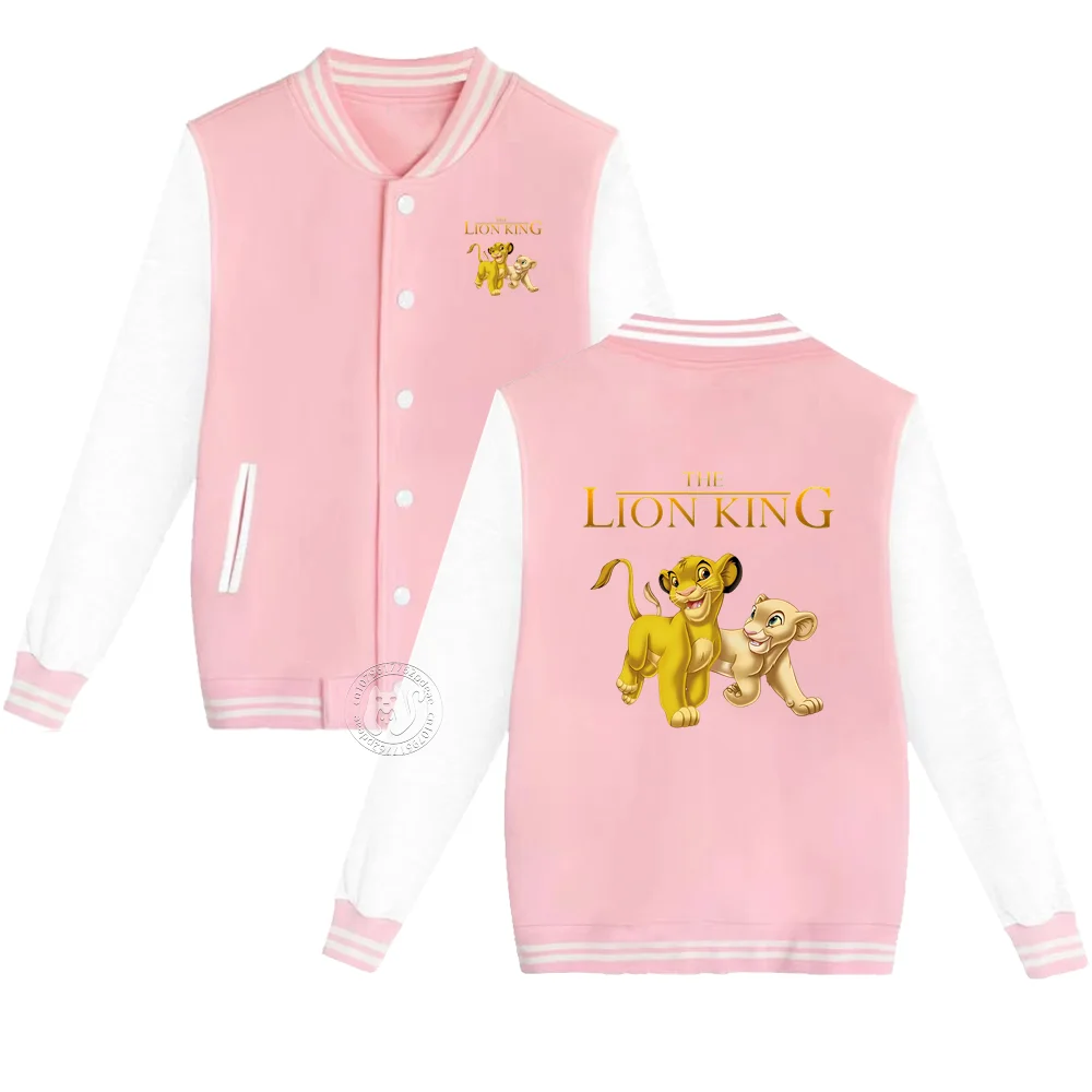 Animated Lion King Printed Kids Baseball Uniform 2-14 years old for boys and girls thick warm cardigan coat