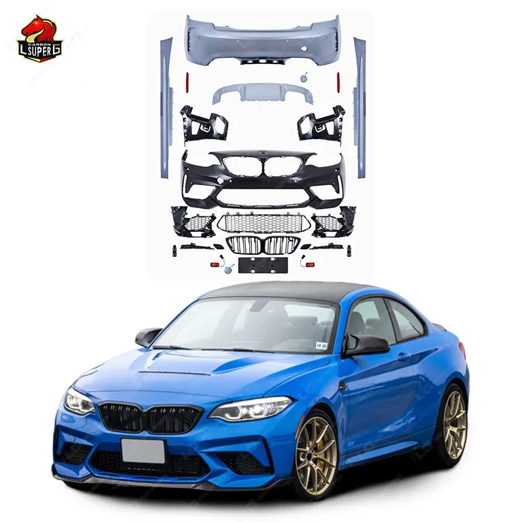 

Full Set Body Kits M2 Style For 2 Series F22 F23 Front and Rear Bumper Grille Complete Side Skirts Plastic Material High quality