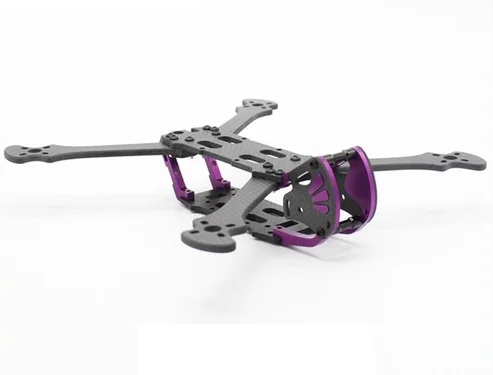 Lisamrc LS-X225 225mm 5inch Wheelbase Carbon FiberCNC 5mm Arm Thickness Frame Kit - Purple for iflight geprc FPV racing Car