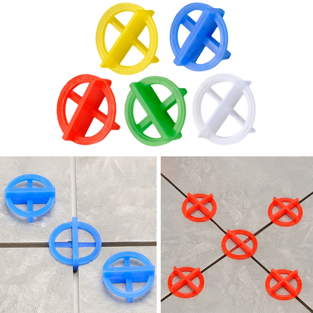 100Pcs Ceramic Tile Leveling System Spacers Clips Wedge For Tiling Fixing Floor Wall Gap Leveling System Construction Tools