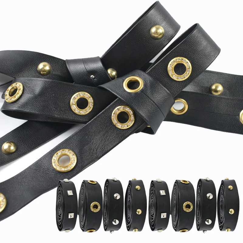 

10 метров 10-20 мм веревочные ленты из искусственной кожи, заклепки, шнуры, люверсы в стиле панк, куртка, пояс, декоративные веревки, аксессуары для шитья своими руками