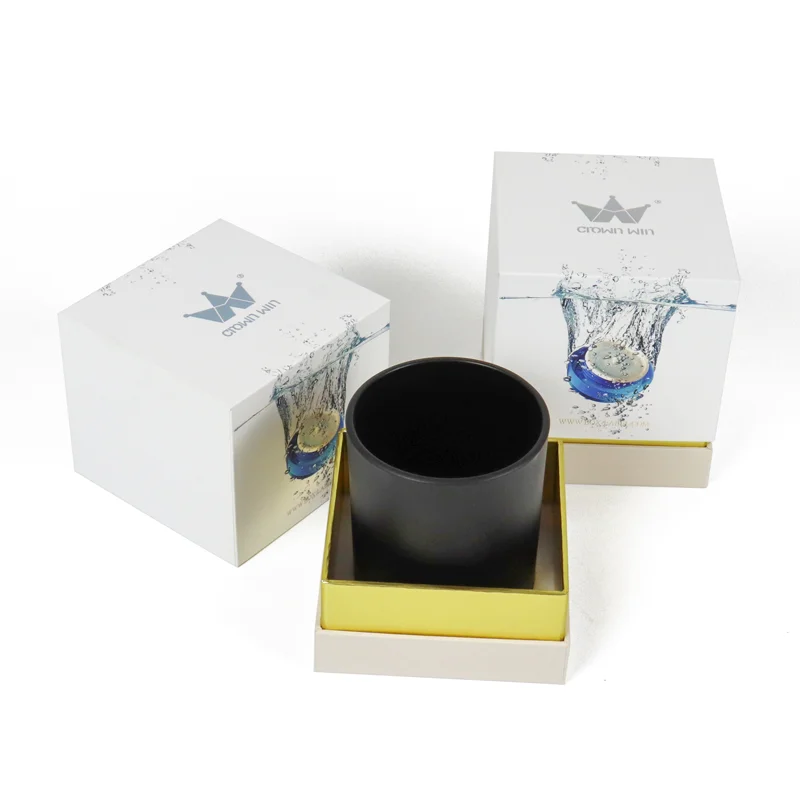 

Custom lyuxury gift packaging jars lid free Samp box reusable wax White emtpy candle diffuser speed print boxes