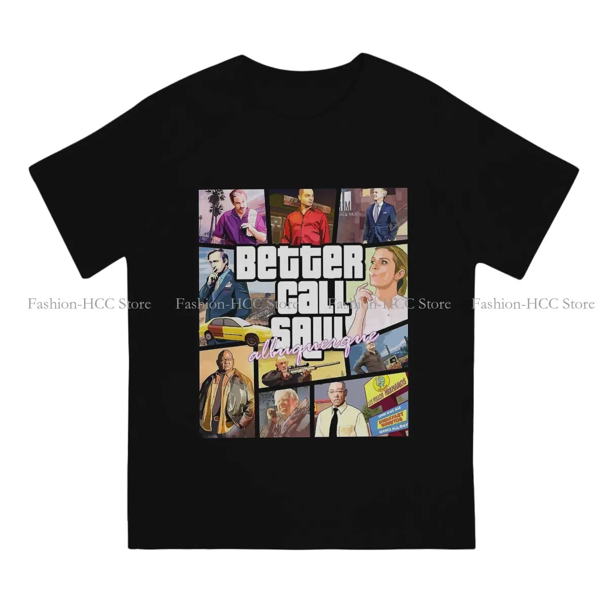 Better Call Saul albuquerque Newest Polyester TShirts GTA Grand Theft Auto Game Male Style Streetwear T Shirt Round Neck