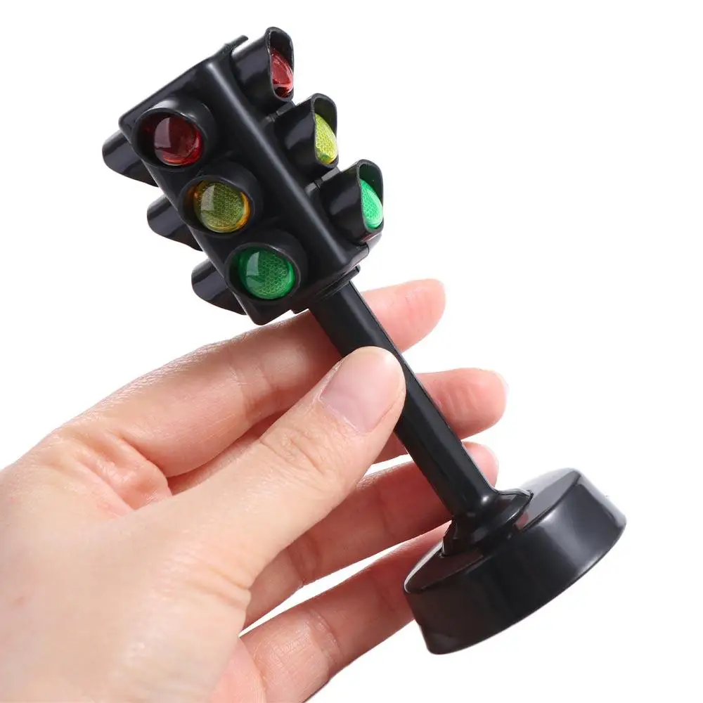Mini semaforo educativo precoce Sicurezza stradale Mini modello Segnale luminoso stradale Modello Semaforo Giocattoli Regali per bambini