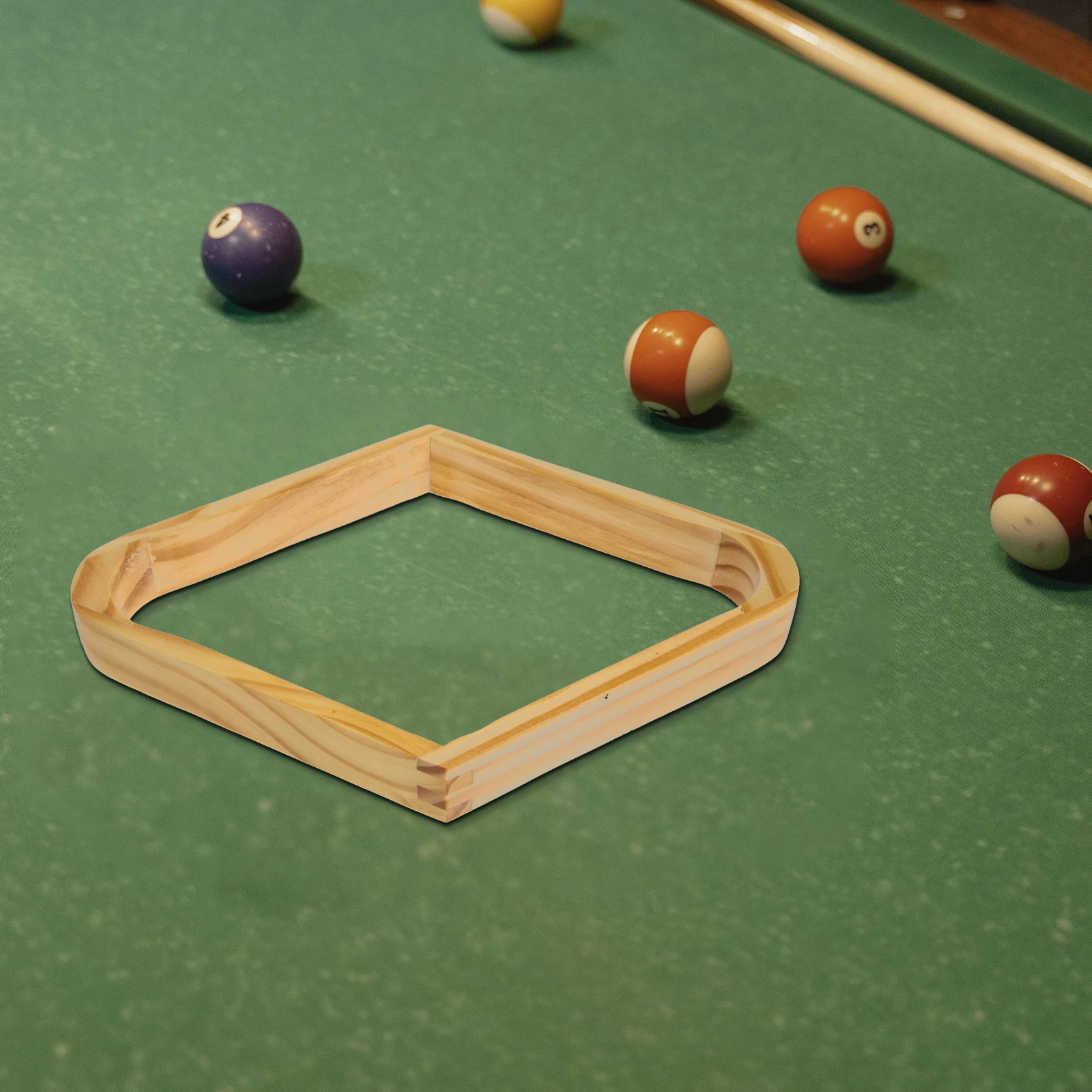 

Fine Craftsmanship Billiard Wood Table Accessories Retro Style Billiard Rack Neat Arrangement For Standard Size