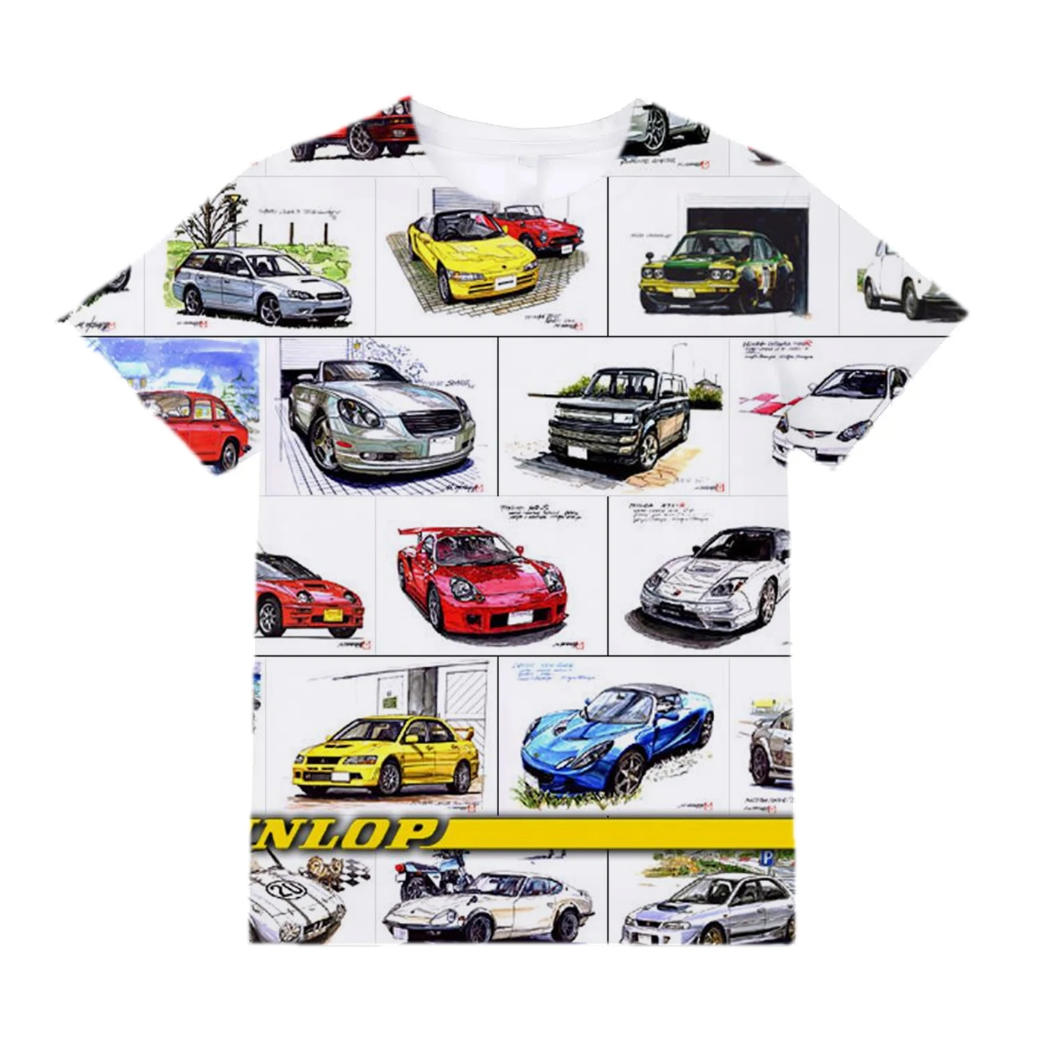 Kids Clothes for Girls from 2 To 7 Years Cute Things Cartoon Car Fashion T-Shirt Boys 9 To 14 Years White Tshirt Summer Tees