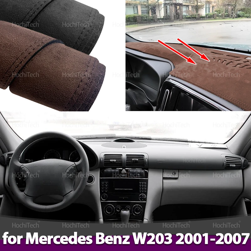 

Dashmat Protect Carpet LHD for Mercedes Benz C Class W203 Sedan 2001-2007 Car Non Slip Mat Suede Leather Car Dashboard Cover Mat