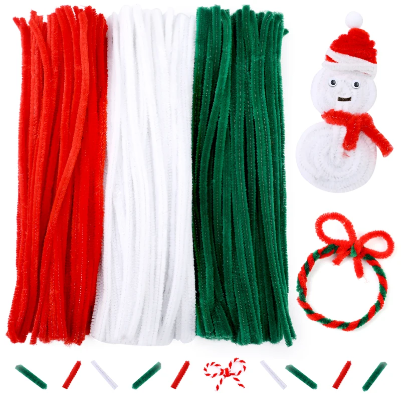 Zxiixz Chenille Stem Pipe Cleaners for Pipe Cleaners DIY Arts Crafts Decorations Kids Plush Educational Toy Easy to Bend