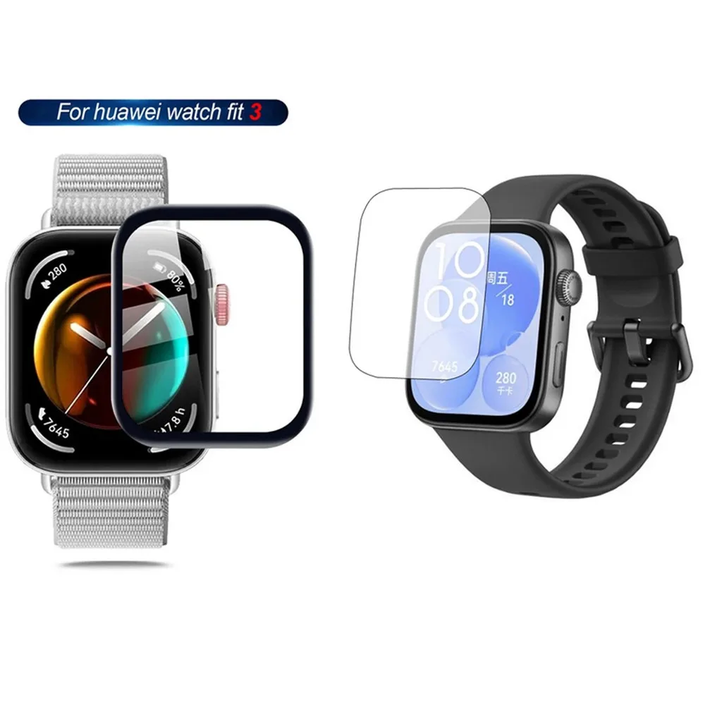 Huawei Watch Fit 3, weiche TPU-Folie und PMMA-Displayschutzfolie für die Uhr Fit3-Abdeckung