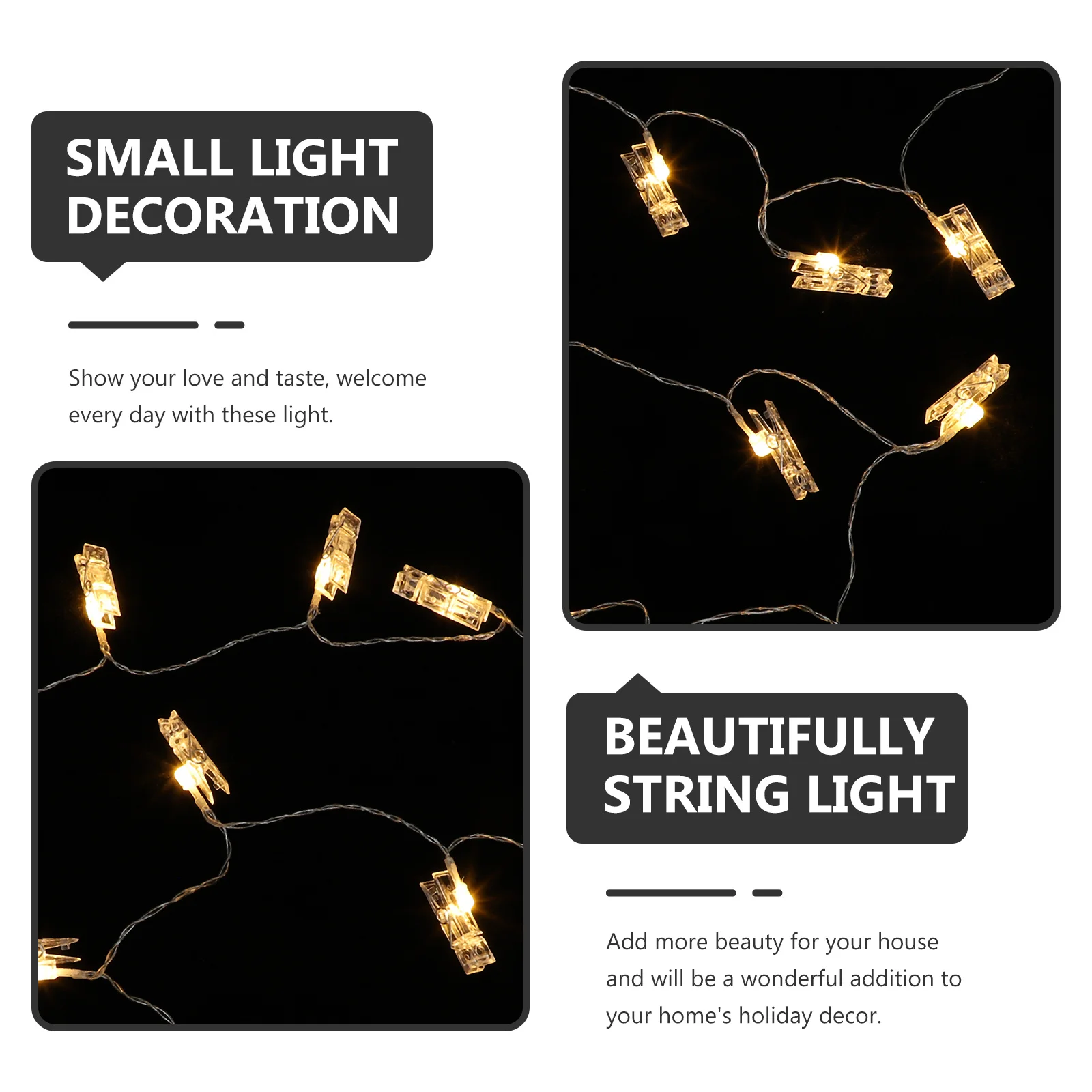 1 قطعة سلسلة ضوء التحكم عن بعد صور كليب LED سلسلة أضواء رومانسية ديكور غرفة مكتب المنزل حفل زفاف مهرجان الديكور #2