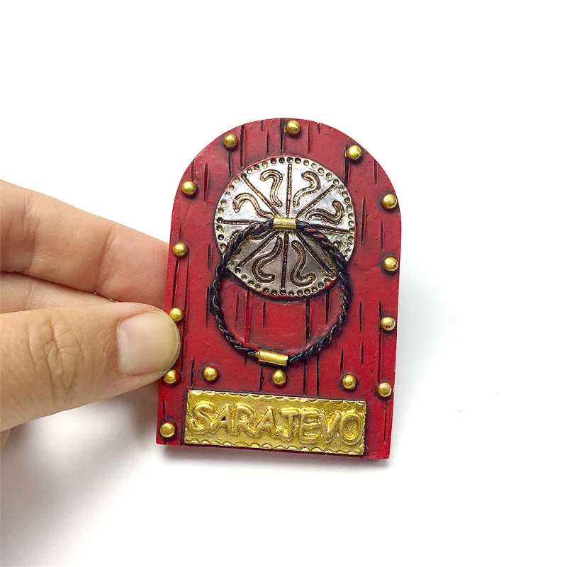 

Bosnia Sarajevo Unique Mosque Door Cultural Creative Magnetic Fridge Magnet Travel Souvenir Home Decoration Gift