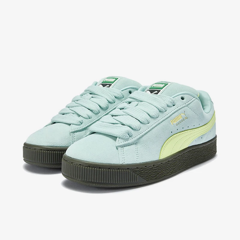 Puma genuine SuedeXL new men's and women's light blue and light green casual board shoes 395205-84