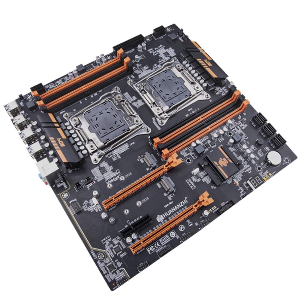 HUANANZHI X99 مجموعة اللوحة الأم وحدة المعالجة المركزية المزدوجة مع E5 V3 V4 DDR4 ماكس 256 جيجابايت 2400 ميجا هرتز دعم M.2 NVME مجموعة خادم بار قابلة للتغيير