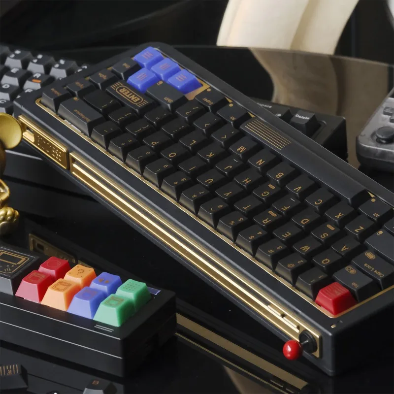 GAME1989 Black Theme Keycaps Set Customized ABS Material Cherry Profile Keyboard Cap for Gaming Mechanical Keyboard Accessories