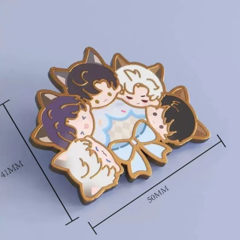 Xavier Zayne Rafayel Sylus Caleb Kawaii эмалированный значок игры Love And Deepspace аксессуары для косплея Q версия булавки для лацканов реквизит подарок