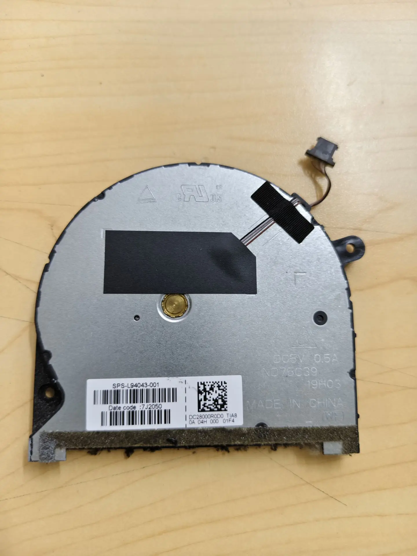 Used CPU Cooling Fan for HP Envy 13-BA 13-BA0017TX TPN-C145 Series L94043-001