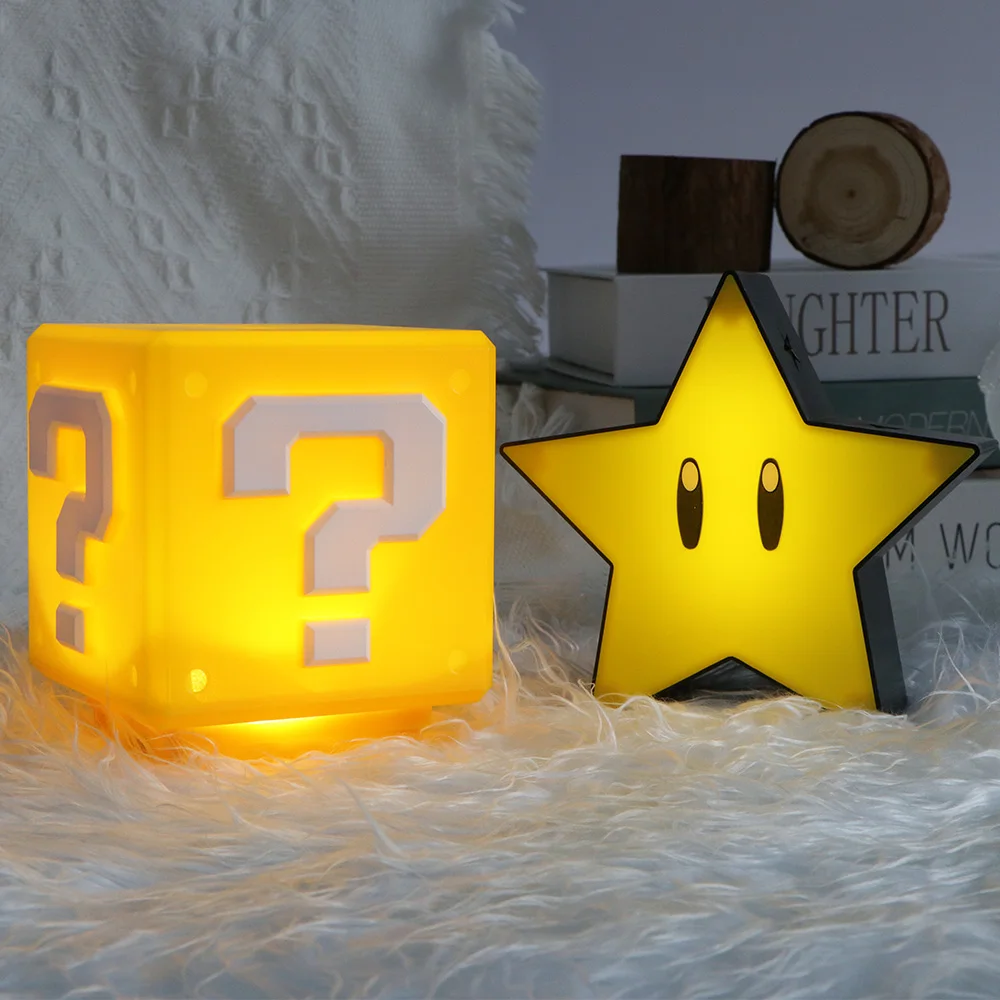 LED Question Mark Night Light Games Toy Children Astronaut Atmosphe Bedroom Table Lamp USB Charging Kids Birthday Christmas Gift