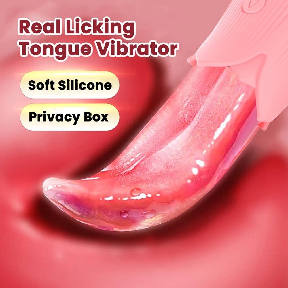 Female Tongue Licking Vibrator Anal Clitoris Stimulator Nipple Massager Soft Cute Pig Tongue Masturbator Erotic Machine Sextoys