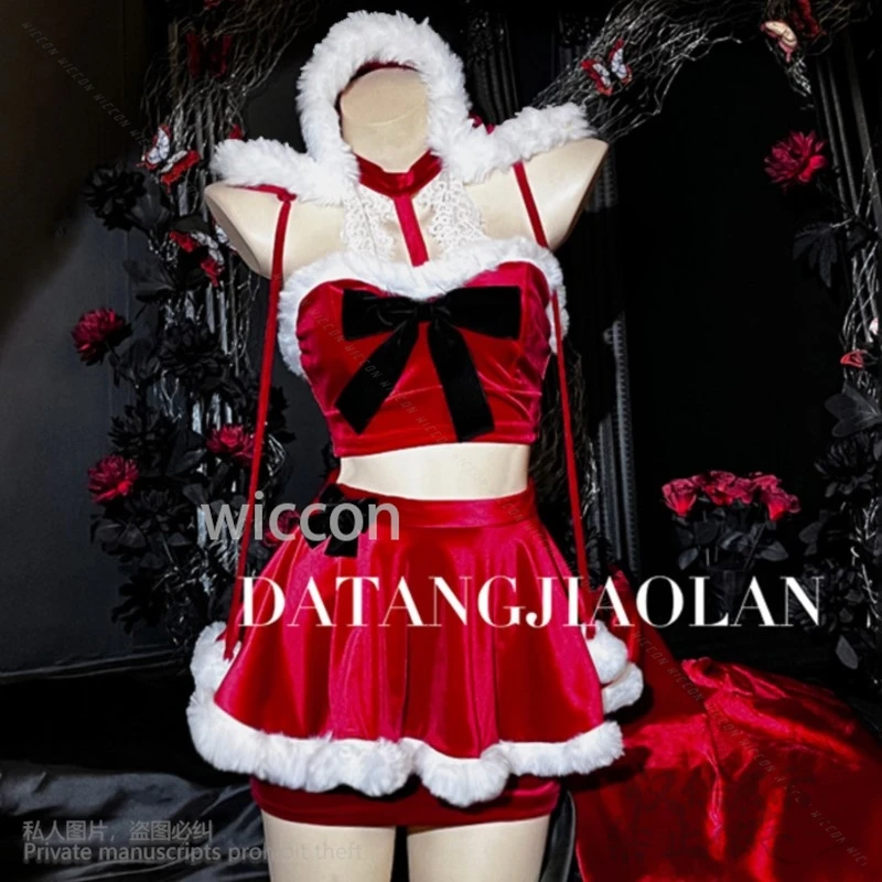2024คริสต์มาสคอสเพลย์อะนิเมะเครื่องแต่งกายสําหรับสาวผู้หญิงSanta Claus Holiday Partyเสื้อผ้าLolita Headwearที่กําหนดเอง