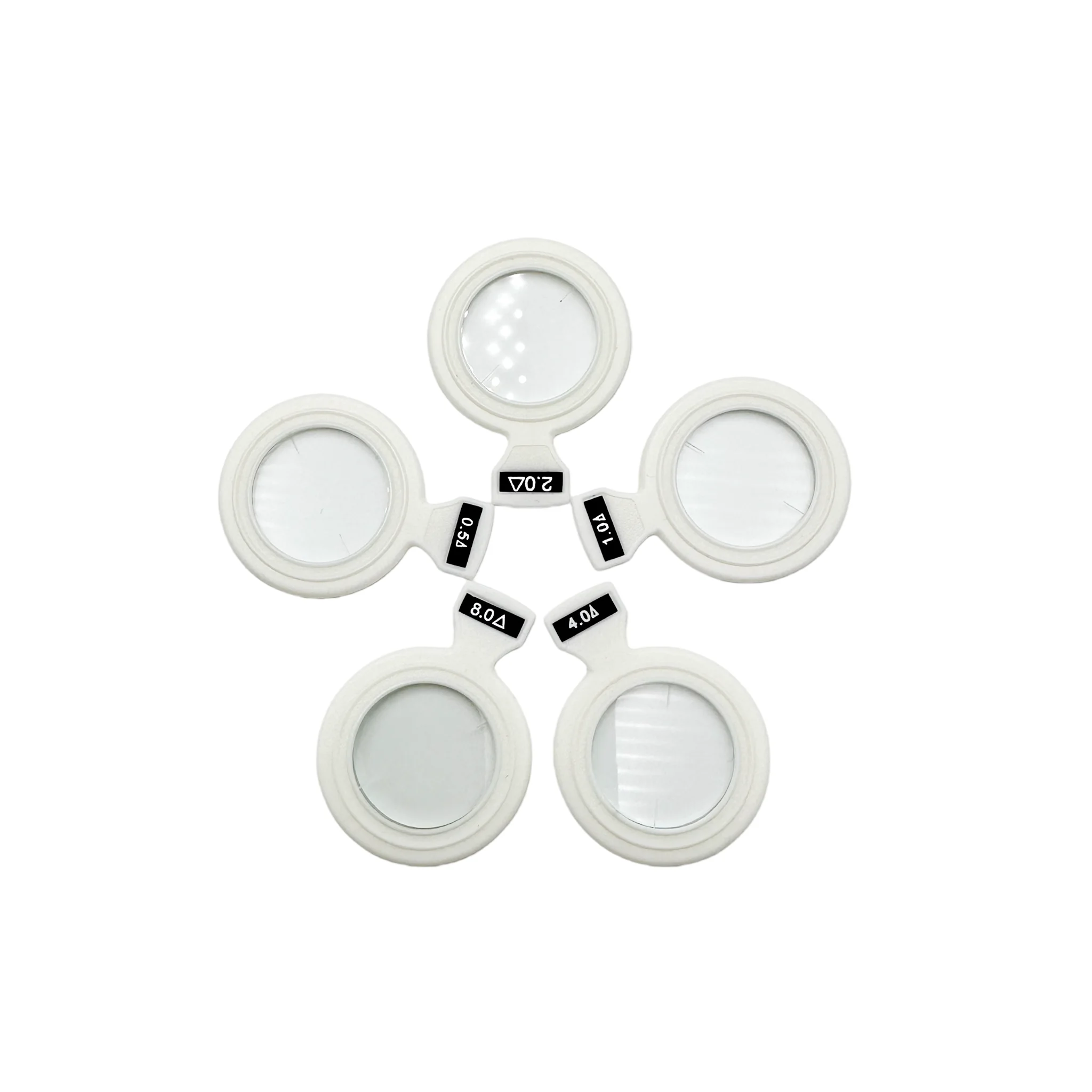 1 Piece Optical Prism Lens Trial Lens for Trial Lens Set Plastic Rim DIA 38mm Ophthalmic Eye Test Lens Single Piece
