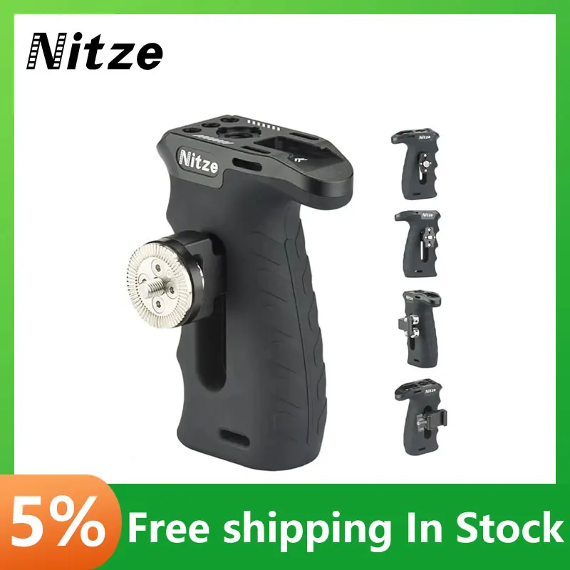 Nitze Ergonomic Side Handle with ARRI Rosette for Left or Right Hand Up and Down Adjustable - PA29A PA29B PA29C PA29D PA29E