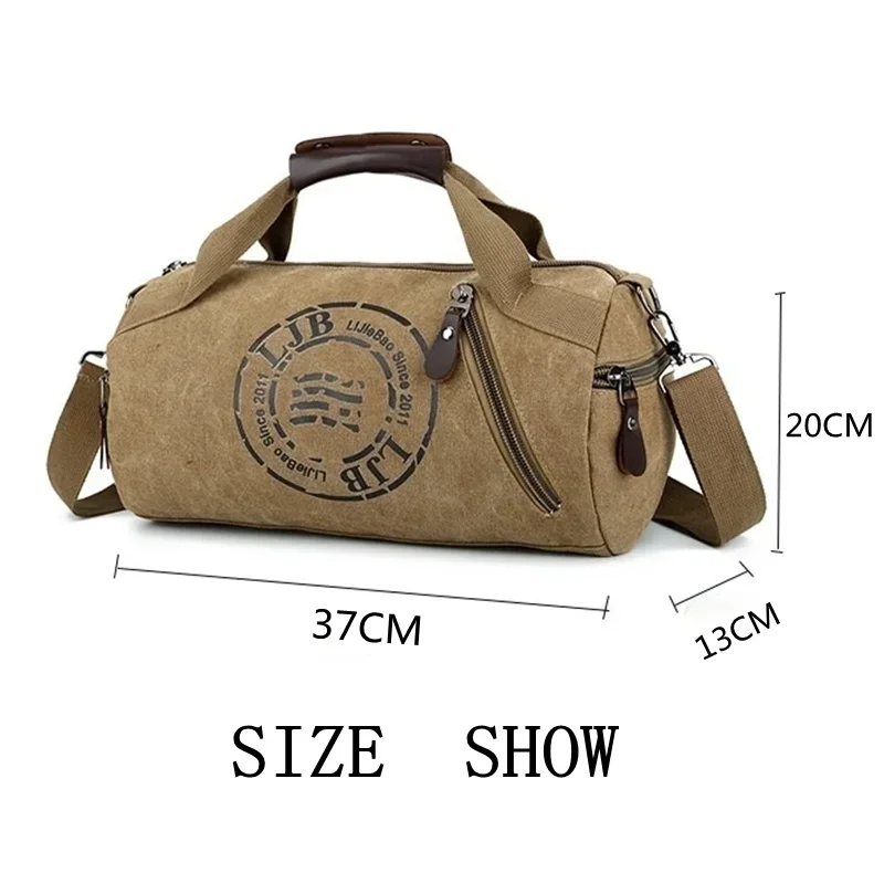 Male Canvas Sport Bag Durable Multifunction Handbag Men Training Gym Bags Women Fitness Shoulder Bag Outdoor Sporting Backpack