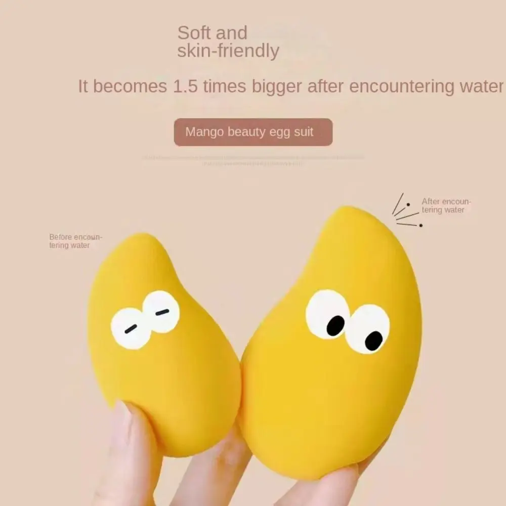 3pcs Mango Shape Air Cushion Powder Puff Face Concealer Hide Pores Make Up Sponge Thickened Soft Cushion Puff Beauty Cosmetic