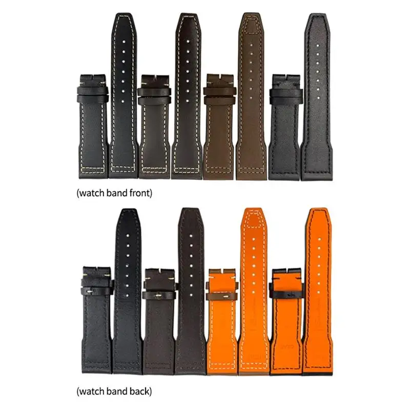 ONECMN Cow Leather Watchband 20mm 21mm 22mm Suitable for IWC Pilot Portfino Mark IW3270 Calfskin Watch Strap Free Tools