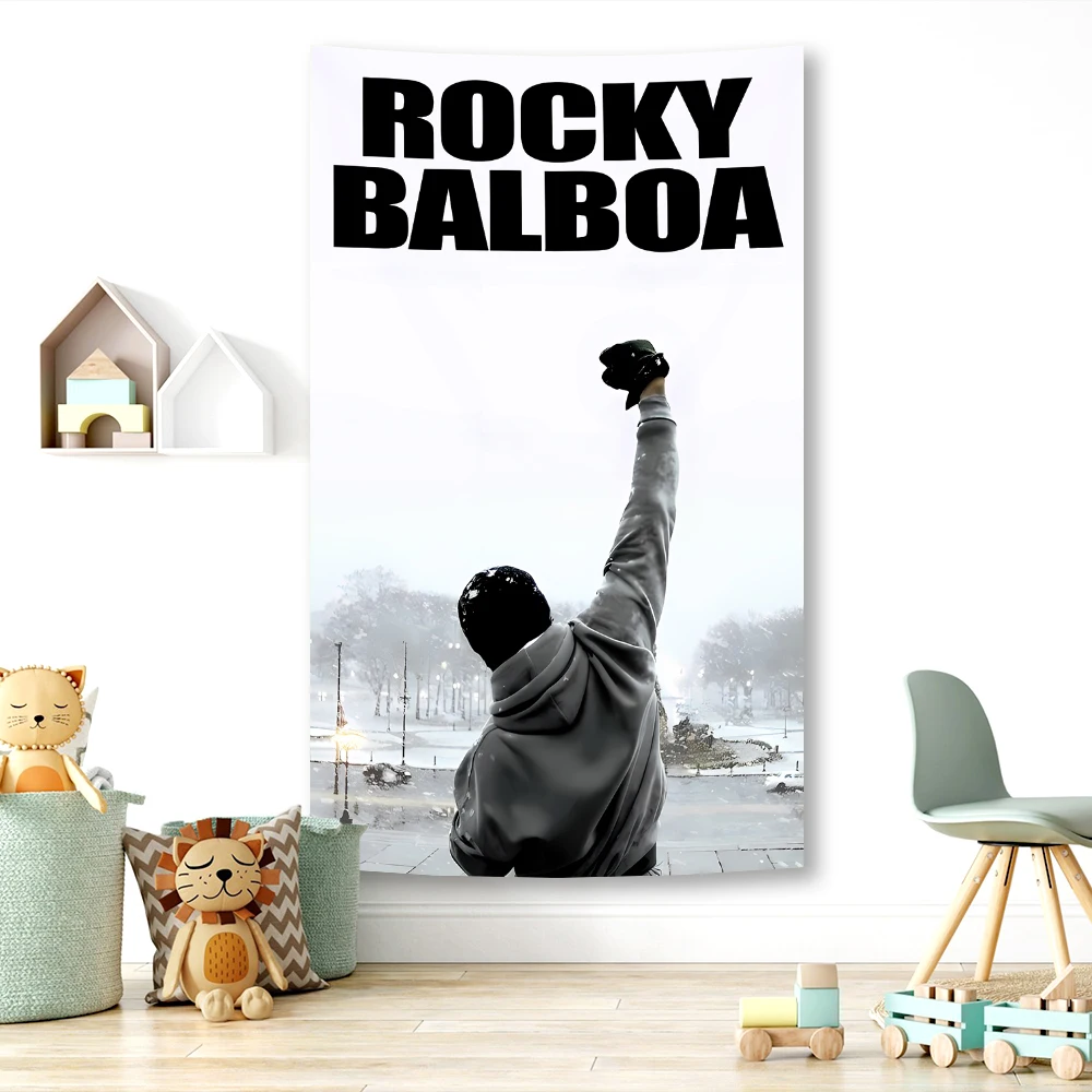 90x150cm Rocky Balboa Tapestry Polyester Printed Rambo Banner For Decor GYM Flag