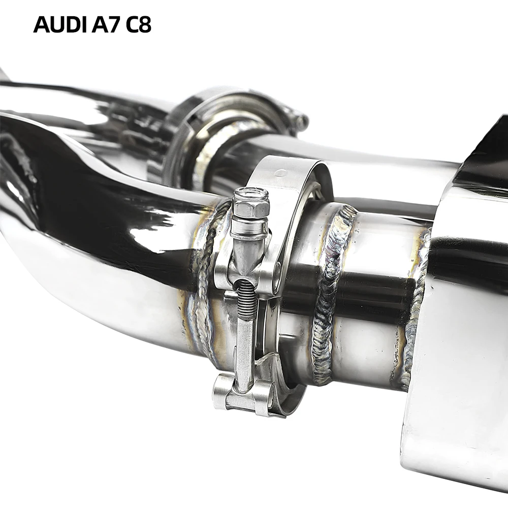 High Performance Exhaust Pipes Muffler Stainless Steel Catback Exhaust for A7 C8 3.0T 2019-2022 Car Exhaust System