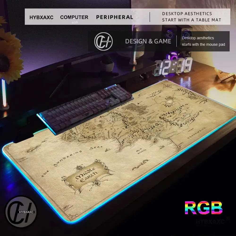 Old World Map RGB Mouse pad Large Office Computer Desk mat Vintage Mousepad Gamer 1000X500 Table mat Gaming Anime Pad Mosue Mats