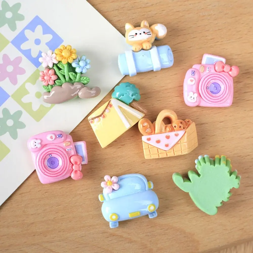 20pcs Camping Series Resin Slime Charms Cream Gel Bottle Sticker Doll House Accessories Flatback Hair Clip Keychain DIY Crafts