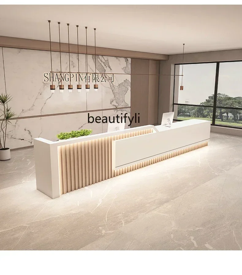 35High-End Company Hall B & B Property Paint Office Bar Counter Cashier Beauty Salon Hotel Reception DeskSSS