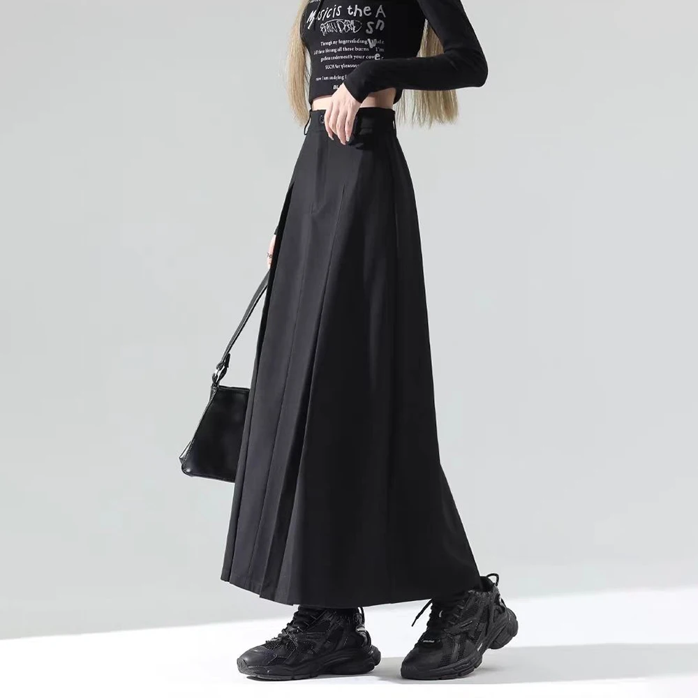 

Мужские брюки-юбка унисекс XS-5XL, однотонные, в американском ретро-стиле, модные, уличные, хип-хоп, свободные, повседневные, простые мужские брюки