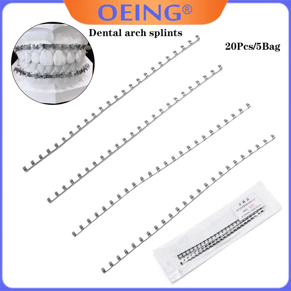 5BagDental Arch Splints Bar Disposable Material Stainless Steel for Fixed Denture Position Orthodontic Jaw Fracture Accessories