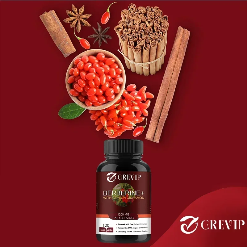 Berberine + Ceylon Cinnamon - Promotes Cholesterol Health,Helps Cardiovascular and Gastrointestinal Function, and Anti-oxidation