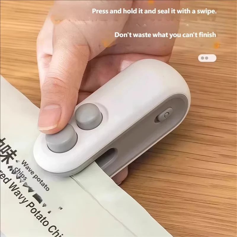 

Portable Mini Bag Sealer USB Rechargeable Handheld Food Storage Sealing Device for Snacks & Plastic Bags